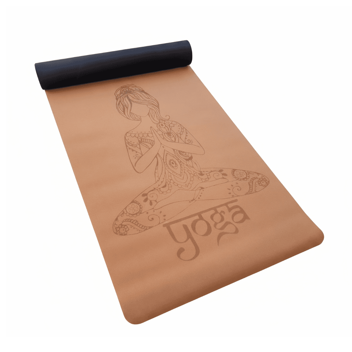 Mantar Mat 5mm Kauçuk Taban Yogi Desenli