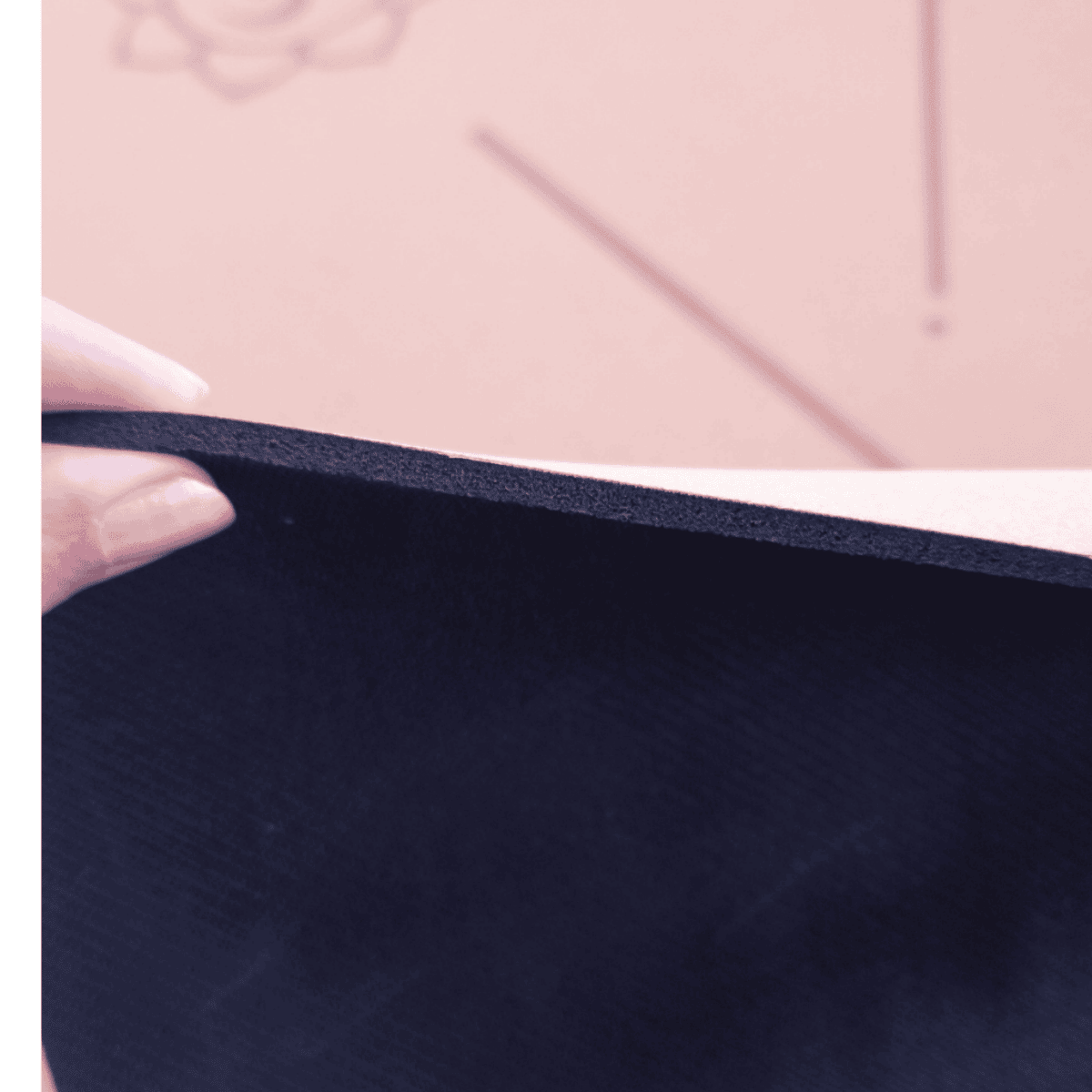 Doğal Mantar Yoga Mat Kokusuz Kauçuk Taban 5mm Ay Desenli